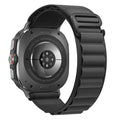 Trail Band for Samsung Galaxy Watch Ultra Bands 47mm Men/Women,Rugged Fabric Nylon Alpine Sport Loop Strap for Samsung Galaxy Watch 7 Ultra Band 47 mm 2024 Breathable Replacement Wristband - color: 01-Black