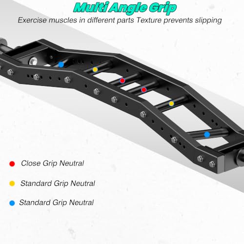 Multi Grip Swiss Bar, Fits 2" Olympic Bar, 600 LBS Capacity for Home Gym - color: B Multi Grip Barbell-Curls