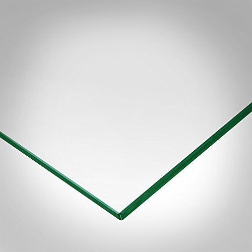 Dulles Glass 24" Square Glass Table Top, 1/4" Thick Clear Tempered Replacement Glass, Flat Polished Edge & Eased Corners for Coffee, Dining, Patio Tables & Furniture Protection - size: 24 inch, style: 1/4" thick - Flat Polished - Eased Corners