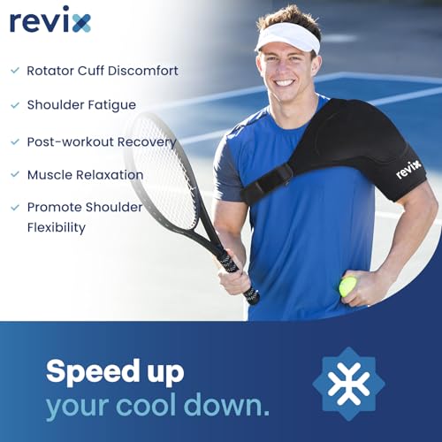 REVIX Shoulder Ice Pack for Rotator Cuff and Arm, with Removable Gel Pack, XL, Reusable Gel Cold Pack Wrap, 30-Minute Lasting Cooling, Flexible Fit for Recovery, Workout Relief & Daily Comfort - size: XL, style: With Removable Gel Pack