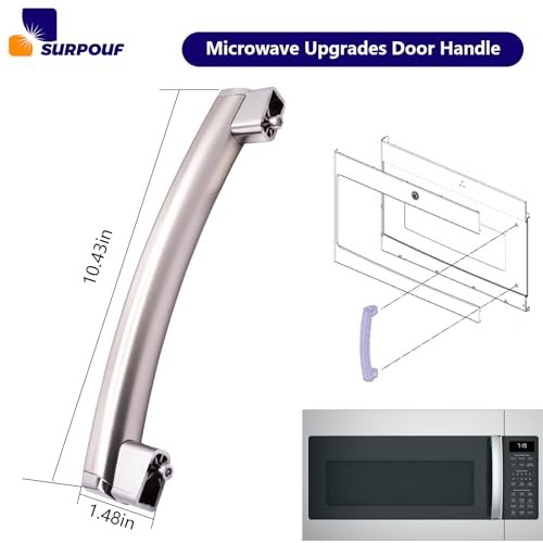 New Upgrade WB15X21101 Microwave Door Handle Compatible with GE Microwave PSA9120SF1SS JNM3163RJ1SS PVM9179SF2SS Replaces 3025571 AP5790530 PS8754188 EAP8754188