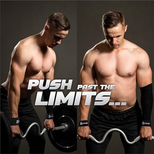 Lifting Wrist Straps for Weightlifting, Weight Lifting Straps Gym Strength Training, Neoprene Padded Wrist Support, Deadlift Straps for Men & Women, 22.5 Inch Cotton - color: Black