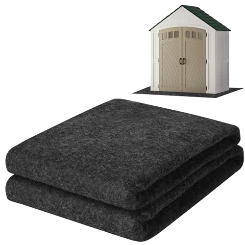 ToLanbbt Outdoor Storage Shed Floor Mat, 6.6 x 6.6 FT Waterproof Carport Mat, Washable Furniture Pad with Non Slip Backing for Dust, Oil, Protection, Storage Shed Not Included - size: 6.6 x 6.6 FT