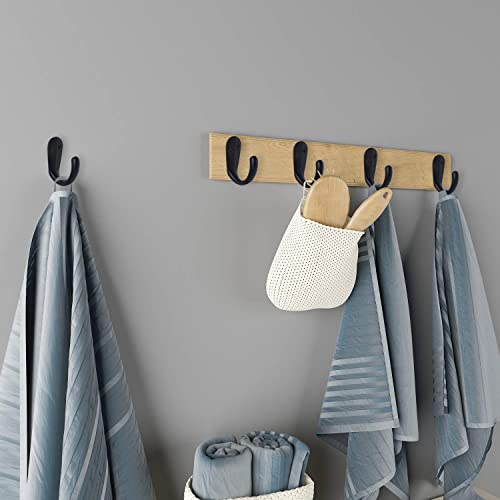 IBosins 50PCS Coat Hooks Wall Mounted Single Prong Robe Hook for Hanging Towel Hooks with 100 Screws for Cup, Mug, Bags, Hat, Cap, Scarf, Pet leashes - color: 50 Pcs Black