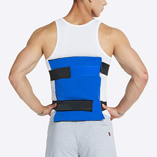 WORLD-BIO Large Ice Pack for Hip,Reusable Cold Compress Ice Pack with Cover | Large Size 11 X 14 Inches, Wearable Design Hands Free Use,Adjustable Straps Custom Fit, Long Lasting Cold Relaxing - size: 11x14 Inch (Pack of 1)