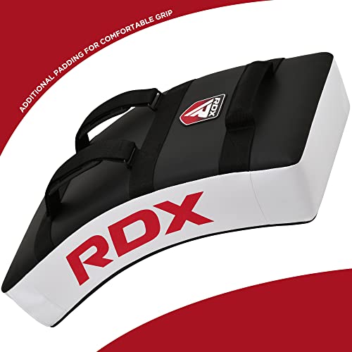 RDX Kick Shield Muay Thai Kickboxing, Heavy Curved Kicking Striking Body Pad, Punching Foot Target MMA Boxing Training, 3 Padded Handles, Martial Arts Karate TKD Taekwondo (ONE PAD ONLY)