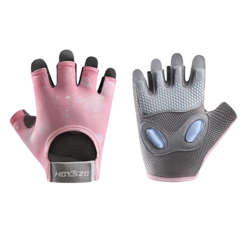 SUJAYU Workout Gloves for Women & Men, Gym Weight Lifting Gloves - color: Pink, size: Large