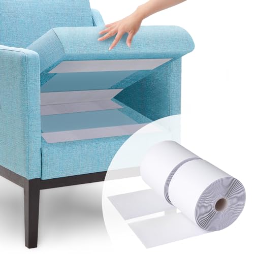 4.4''×16.5 Feet White Heavy Duty Hook and Loop Tape Adhesive, Keep Couch Cushions from Sliding or Blowing at Outdoor, No Punching Wall Mounting Picture Frames, Keep Your Carpet Rugs in Place - size: 4.4In x 16.5Ft, style: White