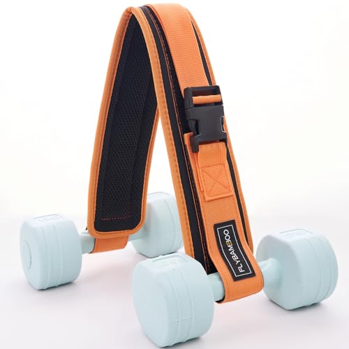 Hip Thrust Belt for Dumbbells,Booty Belt for Hip Thrust Slip-Resistant Padding - color: Orange