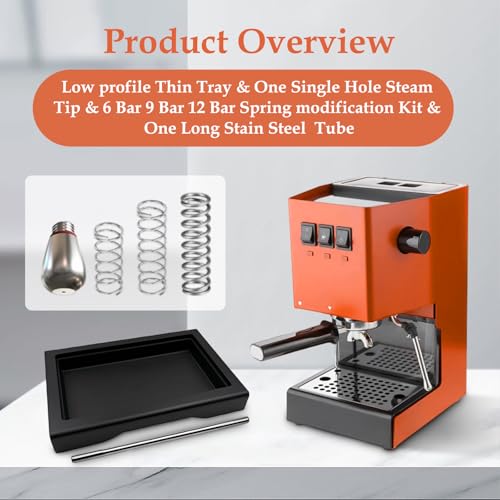 Thin Drip Tray & 6 Bar 9 Bar 12 Bar OPV Spring Fit For Gaggia Classic Pro Traditional Espresso Coffee Machine Parts, Coffee Drip Low water tray, (6pcs) - size: 6pcs