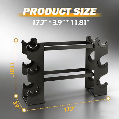 Small Dumbbell Rack Stand Only - Iron Weight Stand Holder Storage for Dumbbells Kettlebells- Weight Rack for Home Gym Corner - color: with Rubber covers