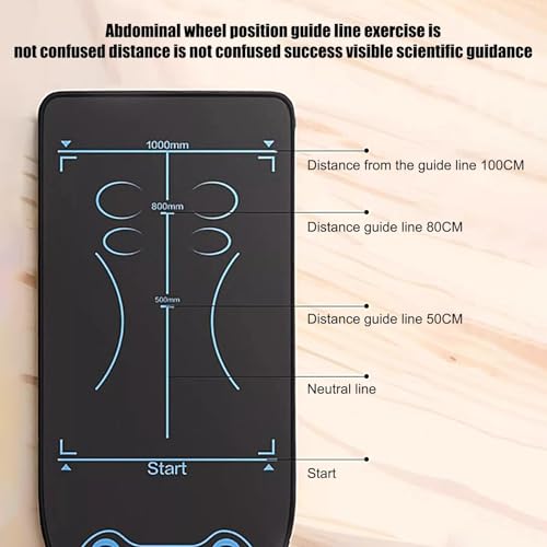 Ab Roller Mat, Non Slip Exercise Equipment Mat For Ab Roller Wheel, Floor Protector Mats, Gym Equipment Workout Pad For Pilates, Skipping, Abdominal Yoga Floor Workouts, 59x24 Inch