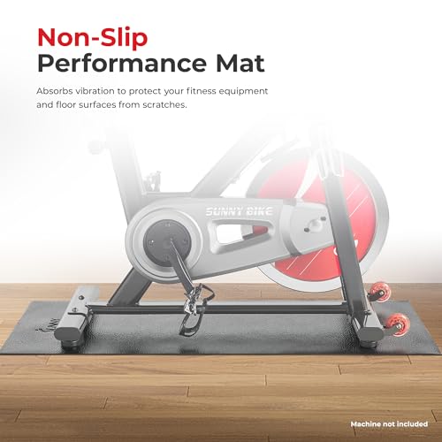 Sunny Health & Fitness Equipment Mats, Home Gym Floor Protection, 4 Sizes - style: Small 51”