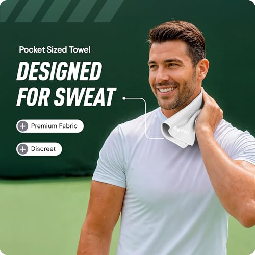DRYKI Pocket-Sized Sweat Towels - The Original Sweat Absorbing Handkerchiefs - Quick-Dry Microfiber Sweat Rags for Face, Hands, & Body - Men & Women - Gym, Sports, and Work (White: 5 Pack) - color: *Ultra White