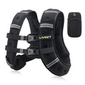 Weighted Vest, Weighted Vest for Women Men, 5lb/10lb/15lb/20lb/25lb/30lb SGS Certified Weight Vest with Pocket Reflective Strips Adjustable Buckle Straps for Walking Running Strength Training Cardio Workout - size: 30lbs