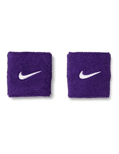 Nike Unisex Adult Swoosh Classic Wristband 2 Pack - color: Court purple/white