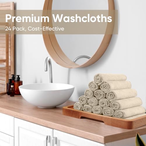 HOMEXCEL Microfiber Washcloths 12 Pack, Highly Absorbent and Soft Face Towel, Multi-Purpose Wash Cloths for Bathroom, Gym, Hotel, Spa and Kitchen, Multicolor 12x12 Inch, Brown - color: Brown