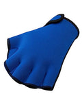 FitsT4 Sports Aqua Gloves Webbed Paddle Swim Gloves Fitness Water Aerobics - color: Blue, size: Small