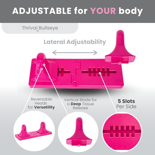 Thrival Bullseye - Psoas Muscle Release Tool with Thrival App for Hip Flexor, Back, Hamstring, Glute, Iliacus, and Neck Pain - Deep Tissue, Trigger Point, and Myofascial Release - Pink - color: Pink, size: Thrival Bullseye