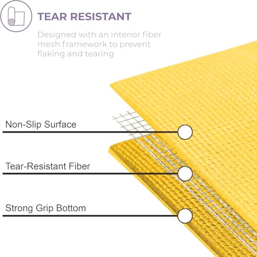 Voyage 5mm Studio Yoga Mats, 6 Pack, 72x24in - color: Yellow