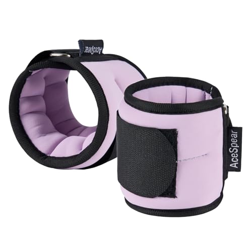 AceSpear Ankle Weights Sets for Men Women Kids 1lb 2lb 3lb 4lb 5lb Leg Weights Arm Wrist Weights Gym for Foot Exercise Training Workout Walking Jogging Yoga - color: Purple, size: 1 lb x 2