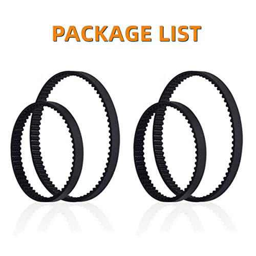 JEDELEOS Replacement Belt Set for Bissell ProHeat 2X Upright and Lift-Off Deep Cleaner, Replace Parts 203-6688 and 203-6804 (2-Set)