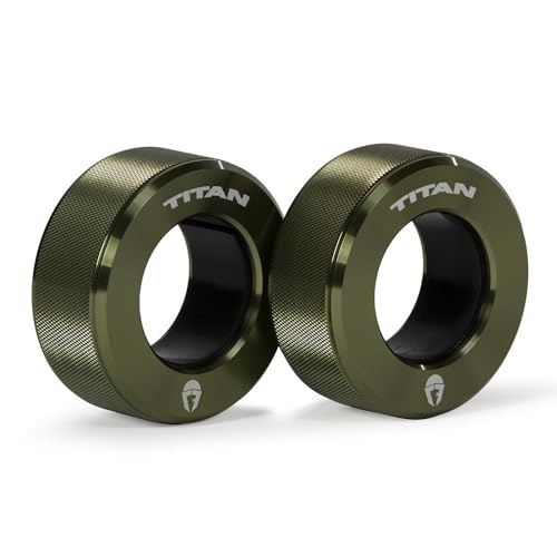Titan Fitness TwistLock Pro Aluminum Barbell OD Green Collar Set, 59.5mm-51.5mm Sleeve Diameter, Quick Release Olympic Barbell Clamps, Pair of Magnetic Aluminum Weight Clips with Easy-Grip Knurling - color: OD Green
