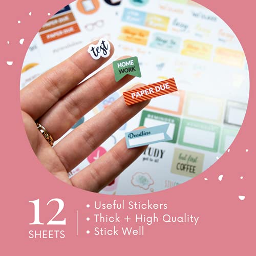 Lamare Planner Stickers for Students and College Stickers for Journaling - style: Student Stickers