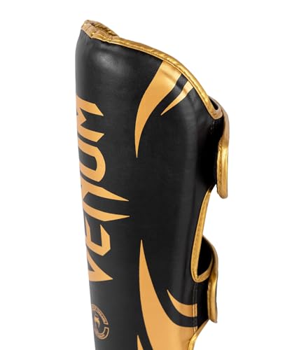 Venum Challenger Standup Shin Guards - color: Black/Gold, size: Large