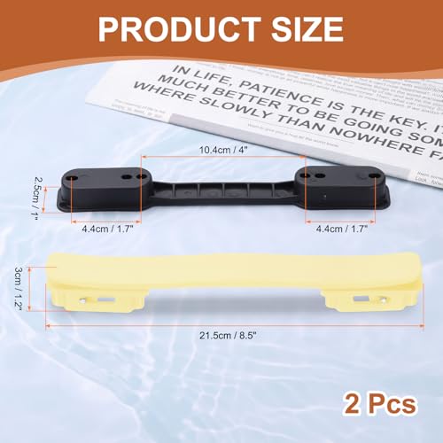 uxcell 2 Pcs Luggage Handle Replacement 8.5 Inch Suitcase Handle Carry Strap Plastic Pull Handle Grip Luggage Replacement Parts with Screws for Suitcase Box Luggage Case, Fruit Yellow - color: Fruit Yellow