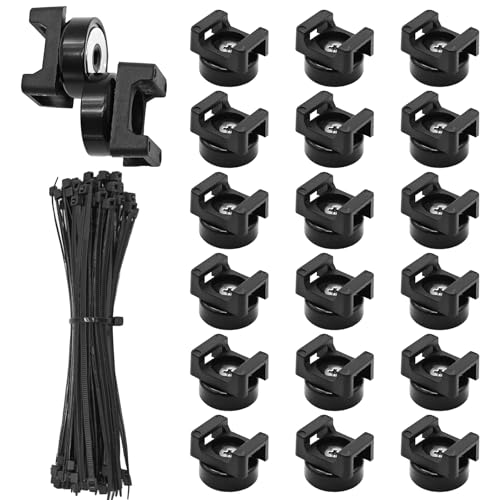 20Pcs Magnetic Zip Tie Base 100 Nylon Cable Ties 22mm Office Cable Organizer