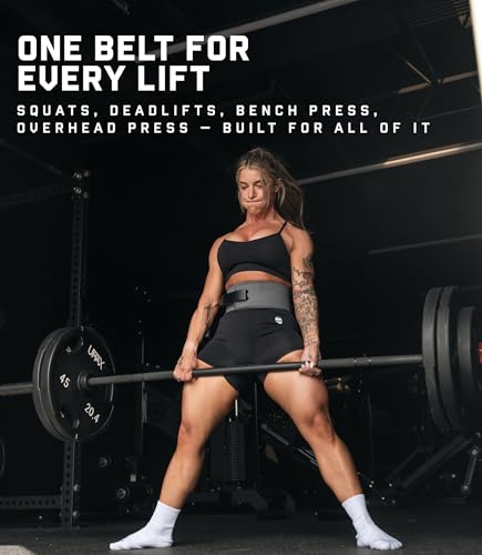 Gymreapers 10MM Lever Weightlifting Belt Leather Adjustable Heavy Duty Buckle Belt, IPF Approved for Powerlifting, Weightlifting, and Strength Training - color: Gray, size: Small (26-33")