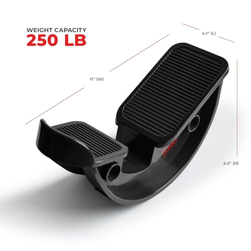 Sunny Health & Fitness Calf Stretcher and Foot Rocker for Plantar Tight Calves Relief Hamstring Ankle Strengthener Facetious Sling Stretch Fighter Stretching Device Mobility - style: Black
