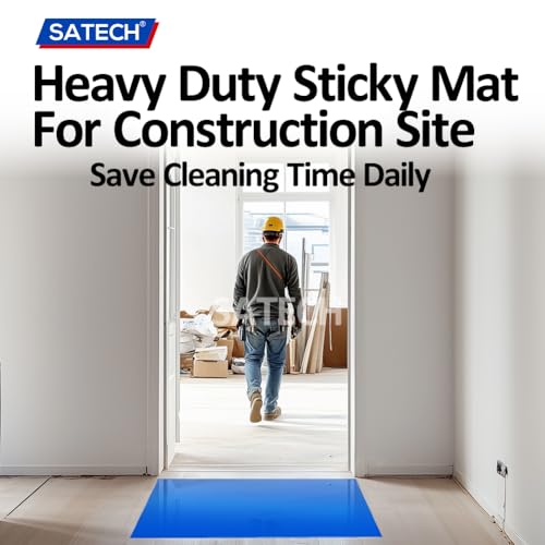 SATECH Sticky/Tacky/Adhesive Mat 24" x 36" Grey (Case of 4 Mats,30 Sheets Each) for Cleanroom Laboratory Hospital Construction Pets - color: Grey, size: 24" x 36"