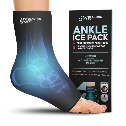 Ankle Compression Sleeve for Achilles Tendonitis Relief, Ankle Ice Pack Wrap, Foot Brace Sprained Ankle Support for Women and Men, Freeze Cold Packs for Plantar Fasciitis - style: S-M