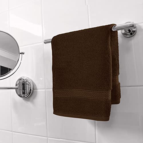 Utopia Towels 6 Pack Premium Hand Towels Set, 16 by 28 inches, 100% Ring Spun Cotton, Ultra Soft and Highly Absorbent 600GSM Towels for Bathroom, Gym, Shower, Hotel, and Spa, Dark Brown - color: Dark Brown, size: 6 Hand Towels