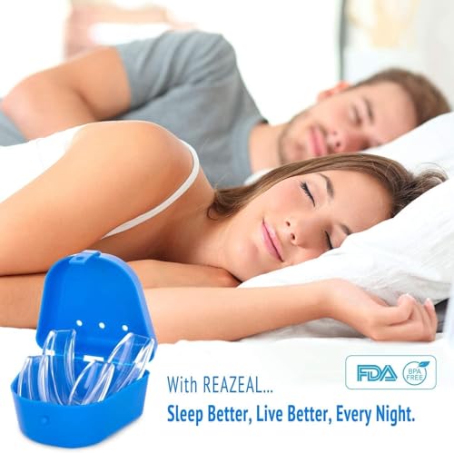 Mouth Guard for Grinding Teeth at Night: Mouth Guard for Sleeping - Comfortable & Reusable Night Guards for Teeth Grinding with Retainer Case (1.8 * 2.2 in) - size: 1.8*2.2 in