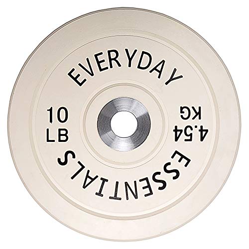 BalanceFrom Color Coded Olympic Bumper Plate Weight Plate with Steel Hub - style: 10lbs Single, Color