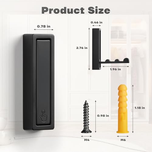 Folding Wall Hooks, 2pcs Foldable Coat Hooks, Heavy Duty Zinc Alloy No Rust Fold Up Hooks for Coat, Towel, Key, Hat, Bag, Jacket, Backpack (Matte Black) - color: Matte Black, size: 2