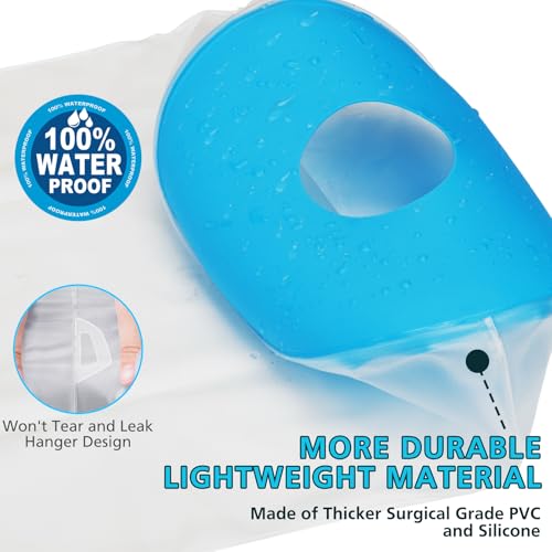 Asunby Cast Covers for Shower PICC Line Small Adult, Waterproof Cast Protector Bag for Shower Upper Arm Post Surgery, Shower Sleeve for Elbows Cast Showering/Swimming - size: Elbow PICC-Small
