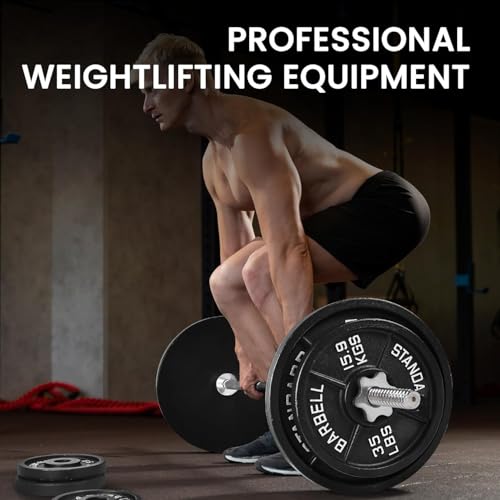 Signature Fitness 1-Inch Diameter Threaded Chrome Barbell with Lock Collars, 72-Inch - color: Chrome