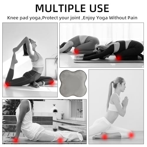 2 packs Yoga Knee Pad Mats Extra Thick for Knees Elbows Wrist Hands Head Foam Pilates Kneeling pad Yoga Knee Cushion Thick Exercise Pads for Knees Elbows Wrist Hands Head Foam Pilates Kneeling pad，Support Foam Pads for Women and Men - color: 4pcs grey