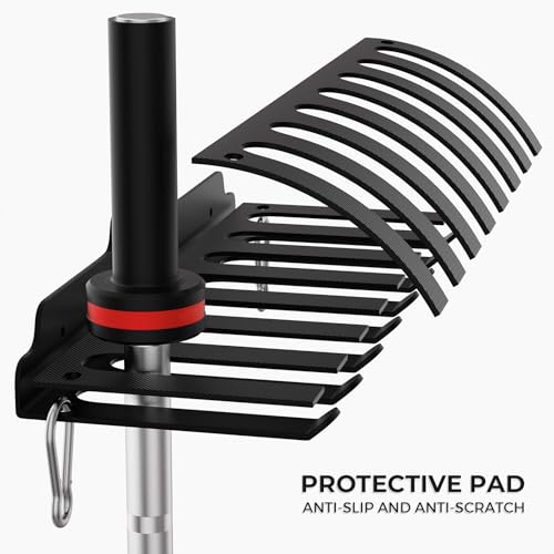 XZHXFX Barbell Wall Holder,Single Barbell wall Mount Hanger,Garage Gym Bar Wall Rack,Vertical Olympic Hanger wall Mount Rack,Space Saving Gym Accessory,Holds Under 33mm Bar Size(Black) - color: Black 8 hooks