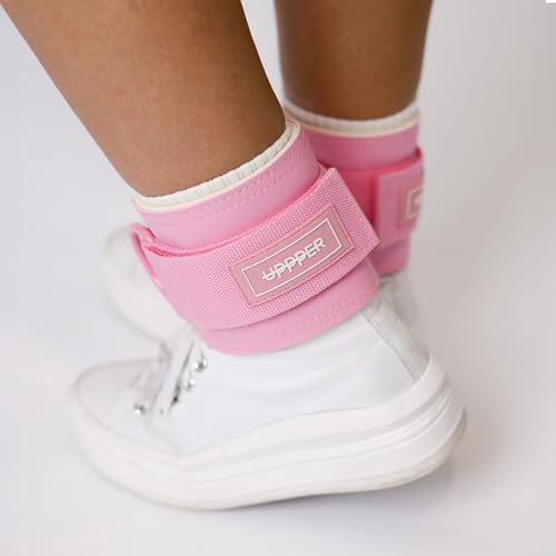 UPPPER Ankle Straps for Cable Machines (Pair) – Adjustable Padded Gym Cable Cuff Attachment, Double D-Ring, Premium Quality – Ideal for Kickbacks, Glute Workouts & Leg Exercises for Women & Men - color: Pink 2.0