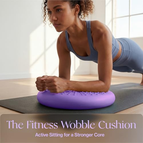 Tumaz Wobble Cushion - Wiggle Seat to Improve Sitting Posture & Stay Focused for Sensory Kids, Balance Disc to Core Strength & Flexible Seating [Extra Thick Balance Board, Pump Included Wobble Board] | Extra Thick | Supports Active Sitting | For Sensory K