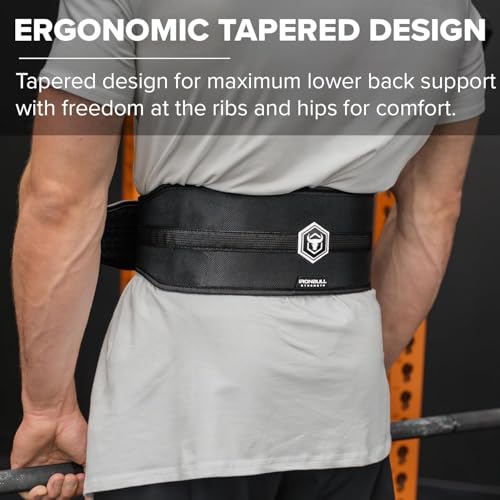 Hybrid Weight Lifting Belt – Heavy Duty Prong Support, Neoprene Interior, Tapered Powerlifting Design – Back Support for Squats, Deadlifts, & Strength Training – Stylish & Rigid Gym Belt for Men & Women - size: Small