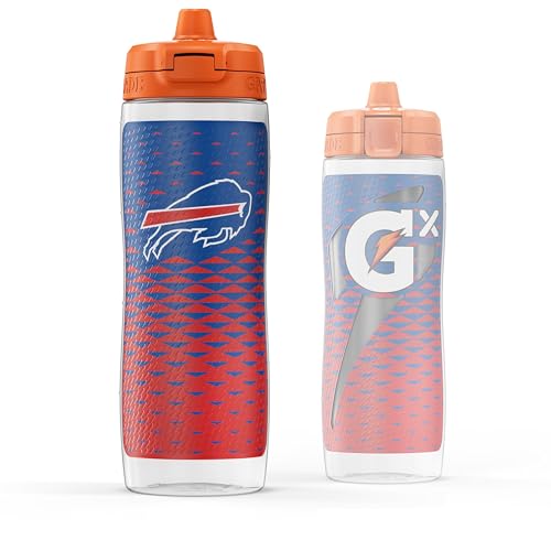 Gatorade Gx NFL Non-Slip Squeeze Bottles, 30 fl oz, Gx Hydration System - color: Buffalo Bills