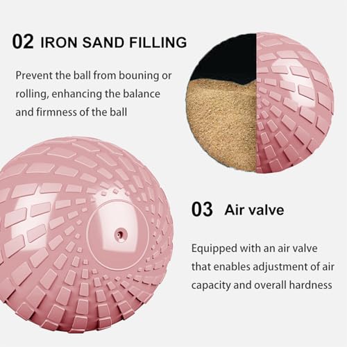 Medicine Ball 8, 10 lbs Slam Ball Weighted Balls for Exercise Strength and Crossfit Workout - color: Dynamic Pink, size: 10 LB