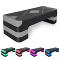 Adjustable Exercise Workout Aerobic Stepper Step Platform Trainer - color: Gray