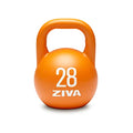 Steel Competition Kettlebells by Steve Cotter - Hard-Wearing Crack-Resistant Powder Surface Coating, 34mm Steel Handle with Non-Slip Super Textured Powder Coating Grip - Avail 6kg - 32kg - color: b) 28kg - Orange